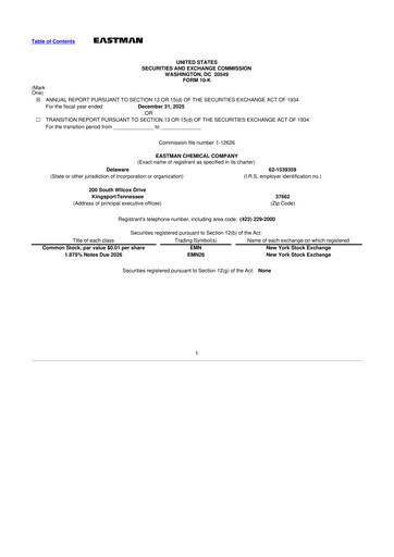 Thumbnail Eastman Chemical
 10-K Annual Report 2025