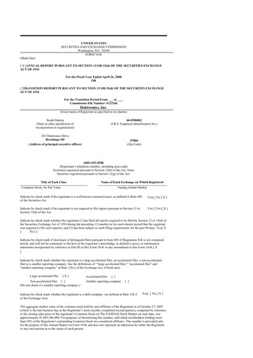 Thumbnail Daktronics 10-K Annual Report 