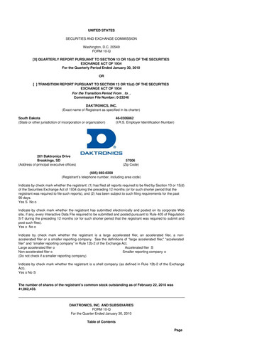 Thumbnail Daktronics 10-Q Quarterly Report FY 