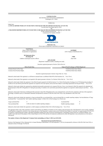 Thumbnail Daktronics 10-K Annual Report 2014