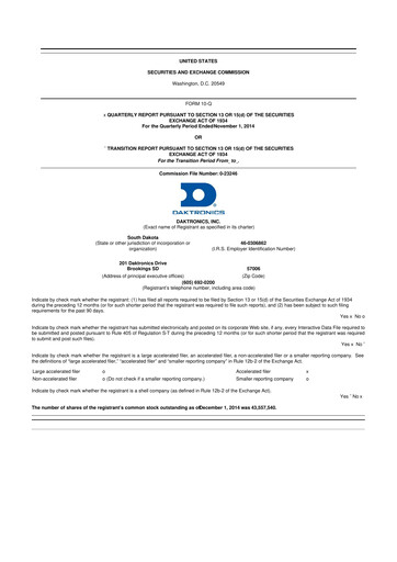 Thumbnail Daktronics 10-Q Quarterly Report FY2015 