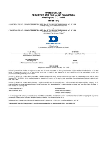 Thumbnail Daktronics 10-Q Quarterly Report FY2019 