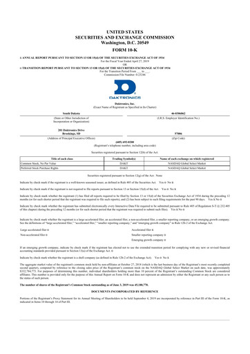 Thumbnail Daktronics 10-K Annual Report 2019
