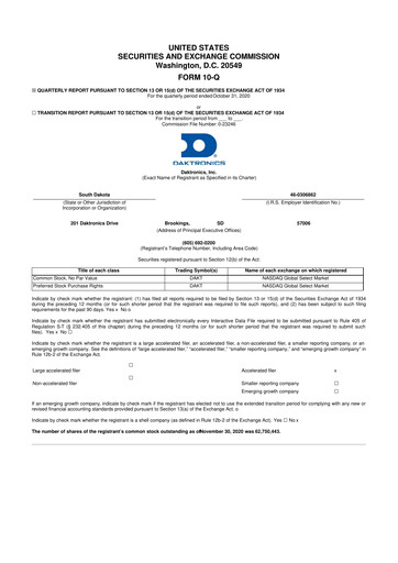 Thumbnail Daktronics 10-Q Quarterly Report FY2021 