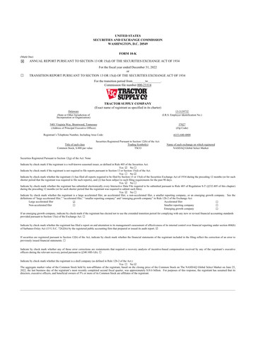 Thumbnail Tractor Supply 10-K Annual Report 2022