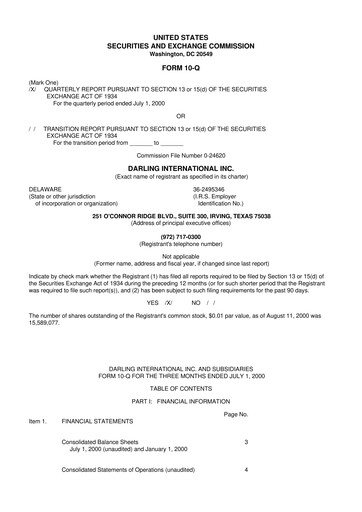 Thumbnail Darling Ingredients
 10-Q Quarterly Report FY 