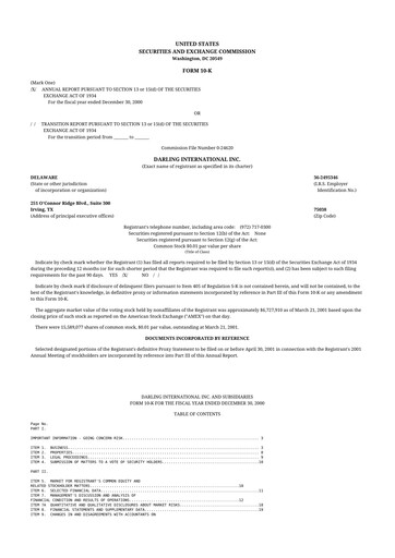 Thumbnail Darling Ingredients
 10-K Annual Report 