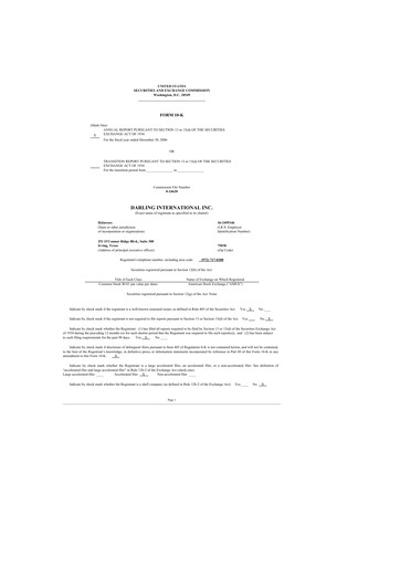 Thumbnail Darling Ingredients
 10-K Annual Report 