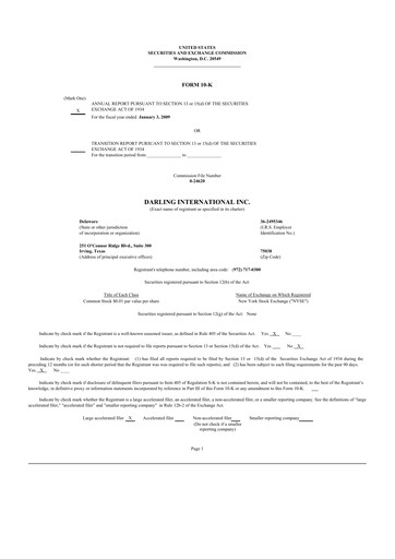 Thumbnail Darling Ingredients
 10-K Annual Report 