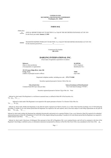 Thumbnail Darling Ingredients
 10-K Annual Report 