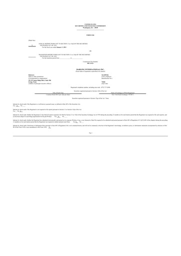 Thumbnail Darling Ingredients
 10-K Annual Report 2010