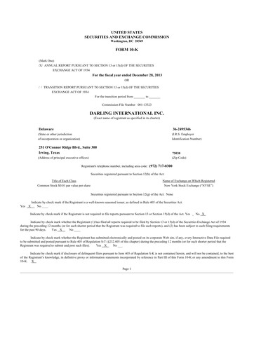 Thumbnail Darling Ingredients
 10-K Annual Report 2013