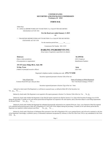 Thumbnail Darling Ingredients
 10-K Annual Report 2014