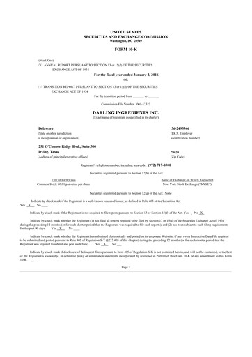 Thumbnail Darling Ingredients
 10-K Annual Report 2015