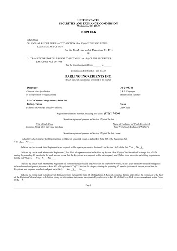 Thumbnail Darling Ingredients
 10-K Annual Report 2016