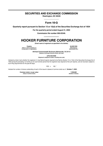 Thumbnail Hooker Furnishings 10-Q Quarterly Report FY 