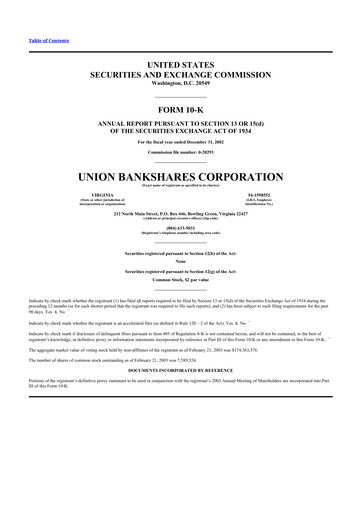 Thumbnail Atlantic Union Bankshares 10-K Annual Report 