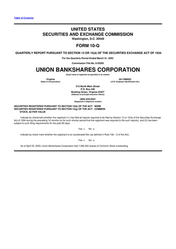 Vorschaubild Atlantic Union Bankshares 10-Q Quartalsbericht  