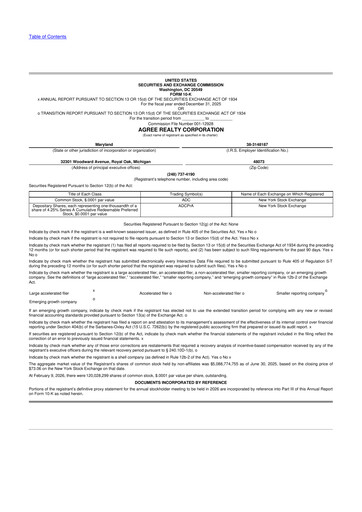 Thumbnail Agree Realty
 10-K Annual Report 2025