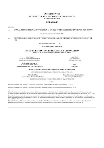 Thumbnail Integra LifeSciences 10-K Annual Report 2013