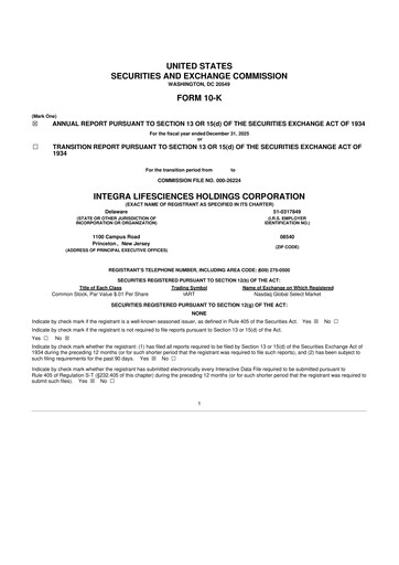 Miniature Integra LifeSciences 10-K Rapport annuel 2025