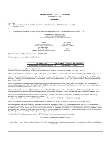 Thumbnail Berry Global
 10-K Annual Report 2012