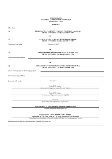 Thumbnail Golar LNG
 20-F Annual Report 