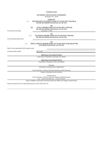 Thumbnail SFL Corp
 20-F Annual Report 