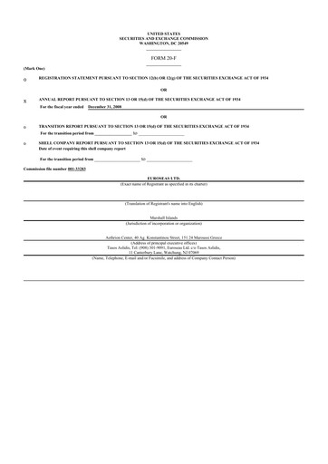 Thumbnail Euroseas 20-F Annual Report 