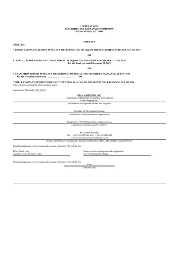 Thumbnail Diana Shipping 20-F Annual Report 