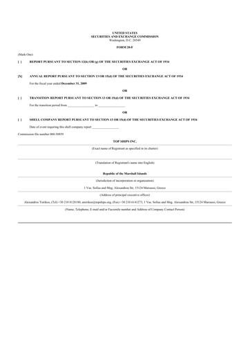 Vorschaubild Top Ships 20-F Jahresbericht 