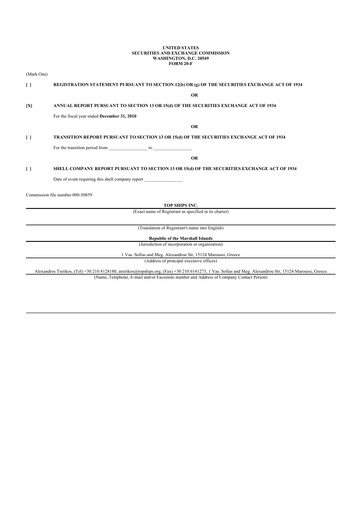 Vorschaubild Top Ships 20-F Jahresbericht 