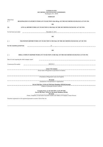 Thumbnail Golar LNG
 20-F Annual Report 2011