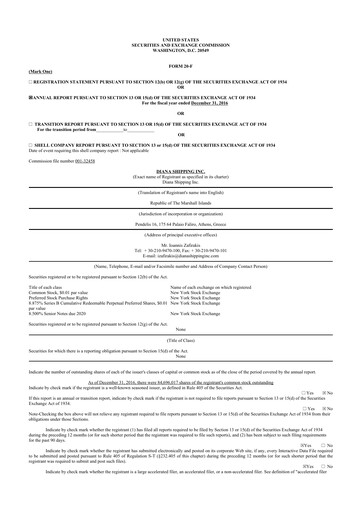 Thumbnail Diana Shipping 20-F Annual Report 2016