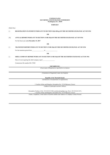 Vorschaubild Top Ships 20-F Jahresbericht 2017