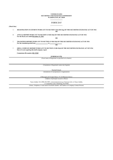 Thumbnail Euroseas 20-F Annual Report 