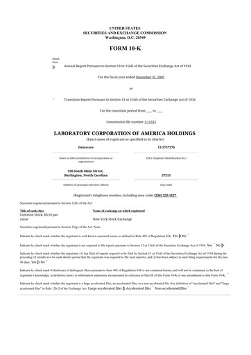 Thumbnail LabCorp 10-K Annual Report 