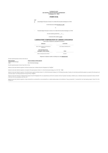 Thumbnail LabCorp 10-K Annual Report 