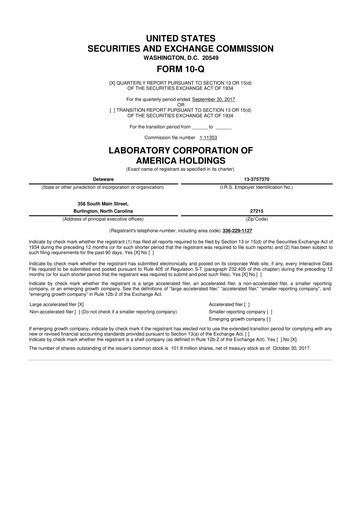 Thumbnail LabCorp 10-Q Quarterly Report FY2017 