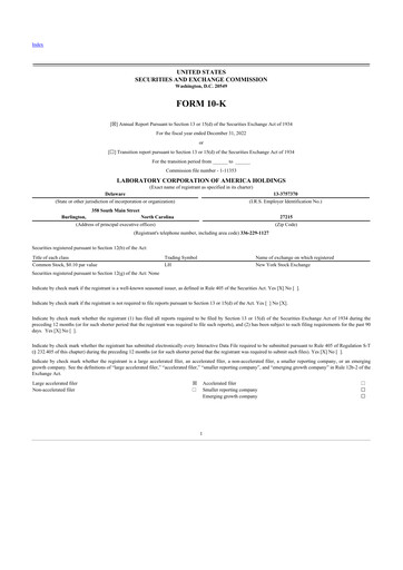 Thumbnail LabCorp 10-K Annual Report 2021