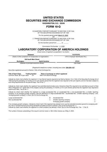 Thumbnail LabCorp 10-Q Quarterly Report FY2023 