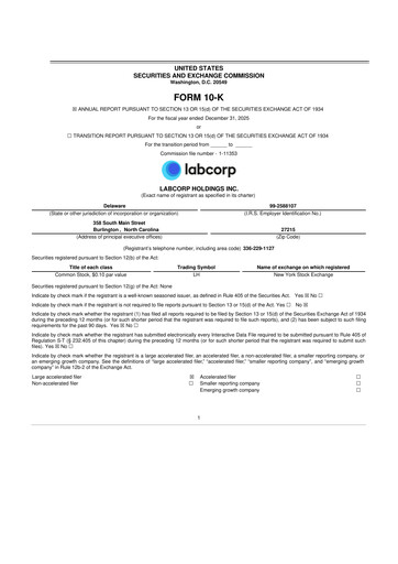 Thumbnail LabCorp 10-K Annual Report 2025