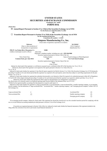 Thumbnail Simpson Manufacturing Company
 10-K Annual Report 2022