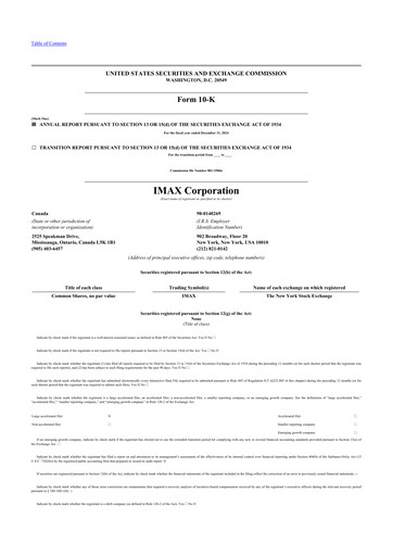 Thumbnail Imax Corp 10-K Annual Report 2024