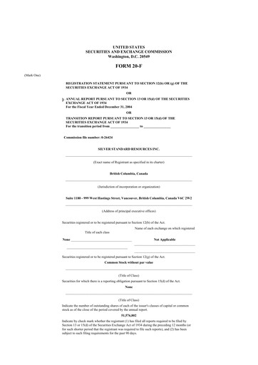 Thumbnail SSR Mining 20-F Annual Report 