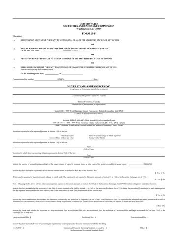 Thumbnail SSR Mining 20-F Annual Report 