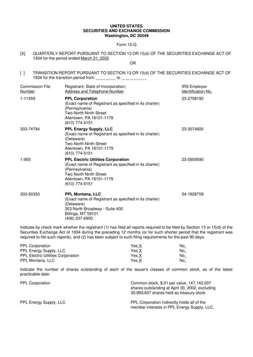 Thumbnail PPL 10-Q Quarterly Report FY 