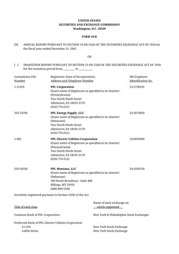 Thumbnail PPL 10-K Annual Report 