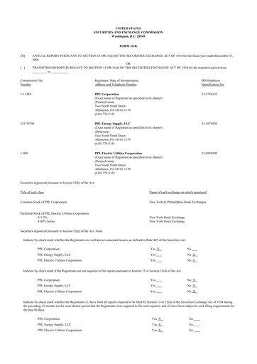 Thumbnail PPL 10-K Annual Report 