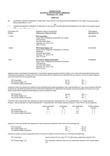 Thumbnail PPL 10-Q Quarterly Report FY2011 